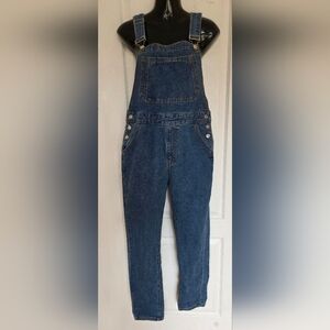 SHEIN Blue Denim Bib Jeans Overalls S Med
